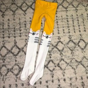Girls tights with kitty knees size 4-6x